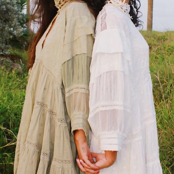 Free People Heartbreaker Mini Dress Ivory - Picture 6 of 8